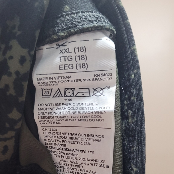 NWT Old Navy High-Waisted PowerSoft Pocket Joggers Girls Size XXL 18 Green Black - Picture 10 of 10